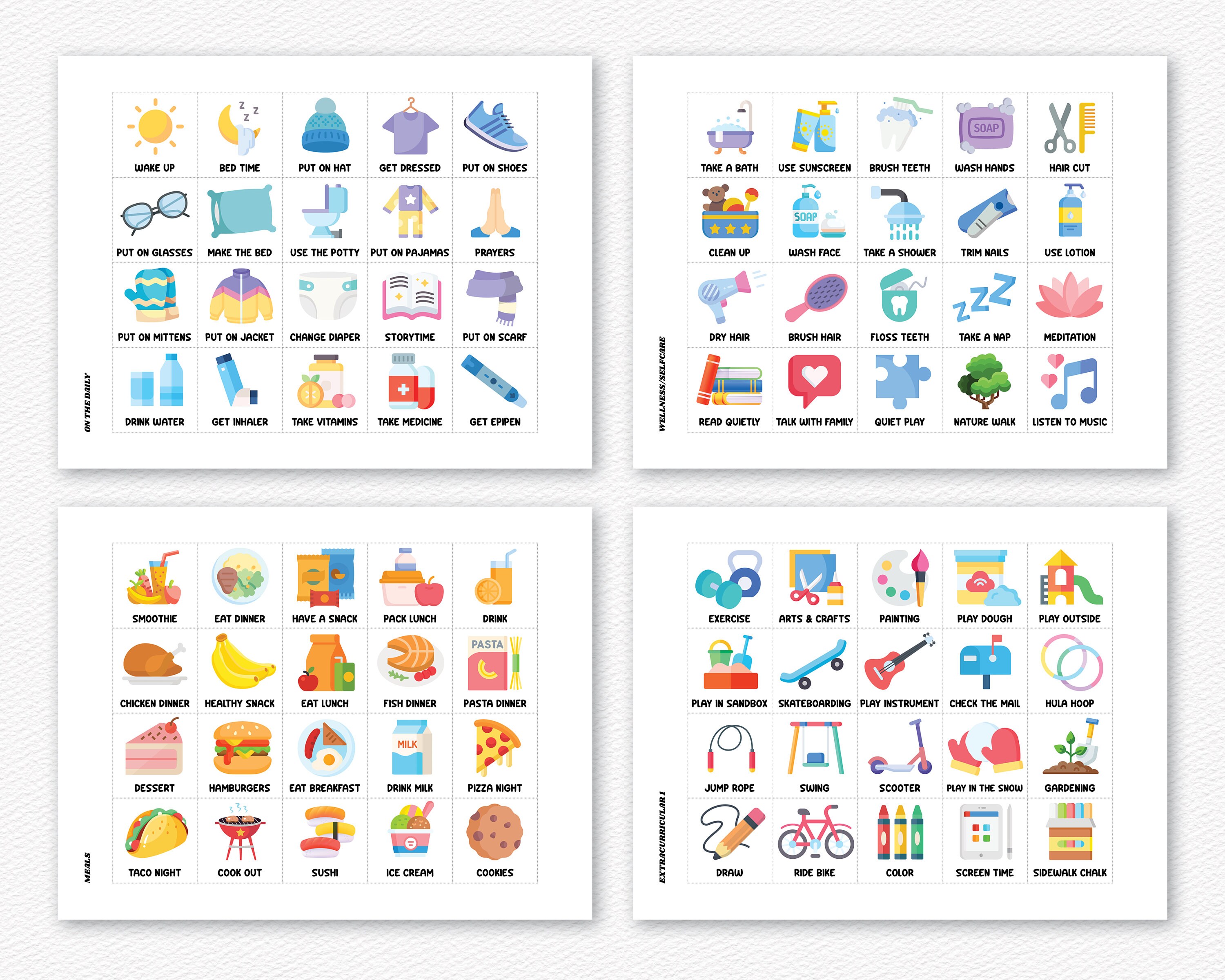 Daily Routine Chart for Kids Toddler Routine Chart Editable Visual ...