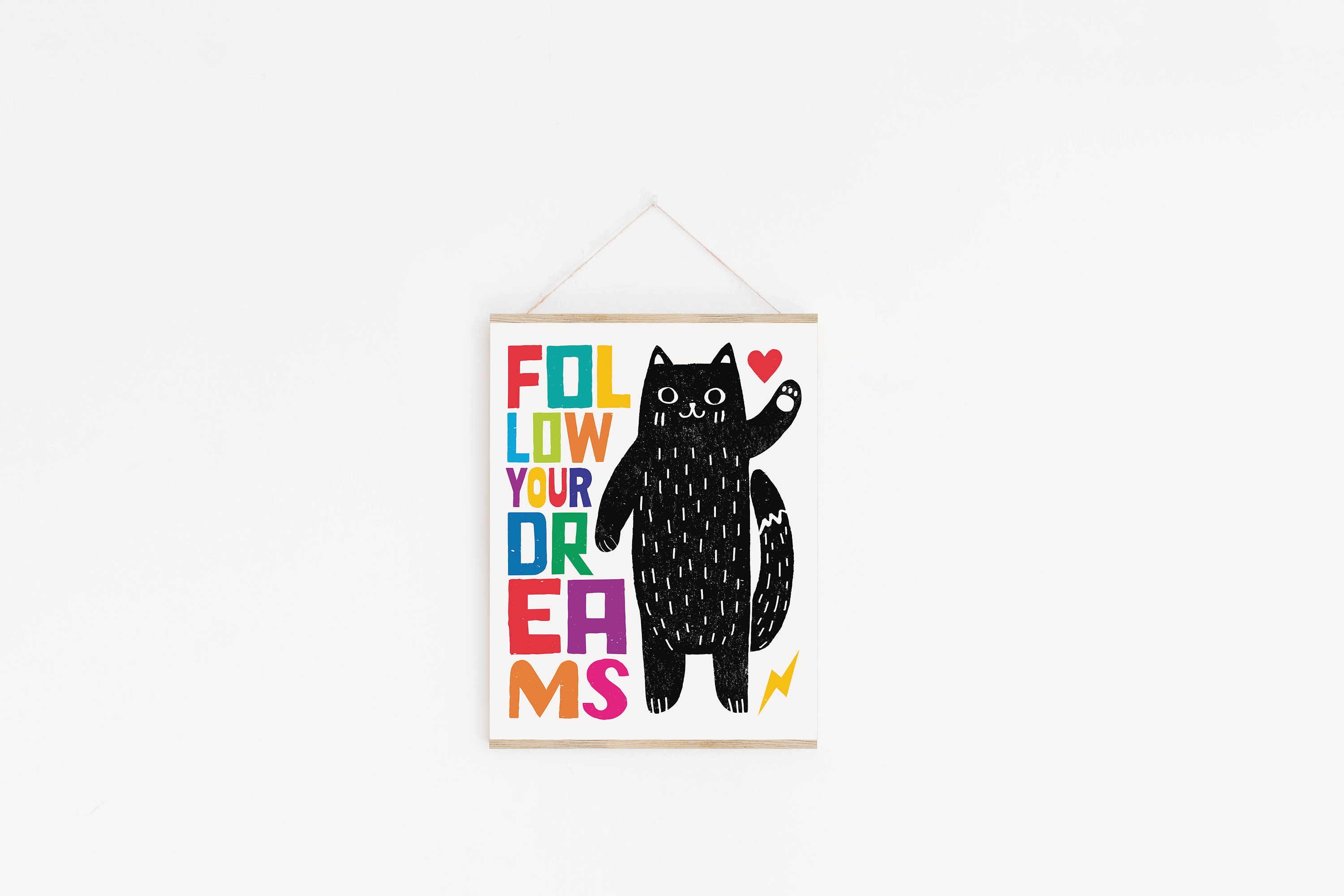 Cat Kids Print Positive Affirmations for Kids Dreams Poster Playroom ...