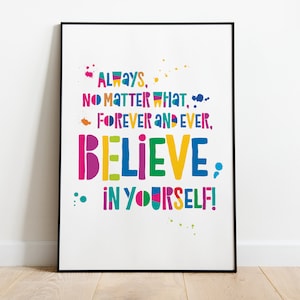 Kinderzimmer druckbare Kunst, Geschenk für Kinder, Affirmationen, positive Kunst, Spielzimmer Kunst, Kinderzimmer Dekor, Kunstdruck, Digitaldruck, Kinderzimmer