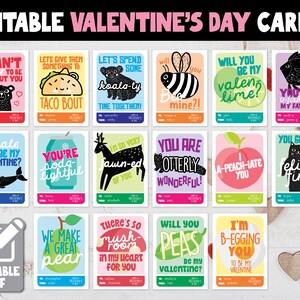 Editable Valentine&#39;s Day Cards, Printable Valentine Cards, Instant Download Valentine&#39;s Day Cards, Digital Valentine Cards, Valentine&#39;s Day