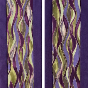 Clergy Stole,  Personalized, Purple Green  Stole, Advent Clergy Stole, Lent Clergy Stole, Flowing Waters of Life Stole,