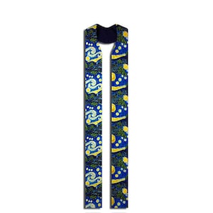 Clergy Stole, Starry Night Clergy Stole, Advent Clergy Stole, Blue Clergy Stole, Vestment, Personalized Embroidery, Advent