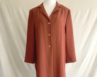CACAO - rust brown lightweight duster trench coat