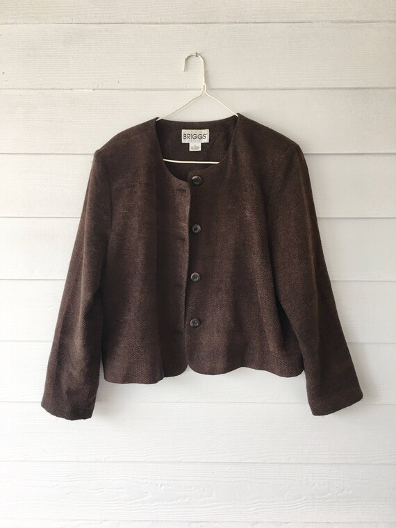 Brown Chenille Blazer