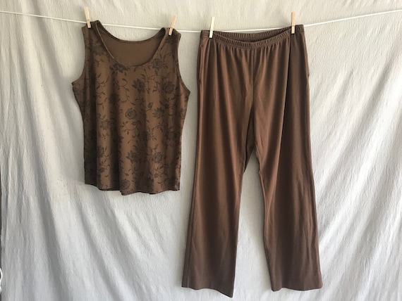 CACAO - brown jersey lounge set