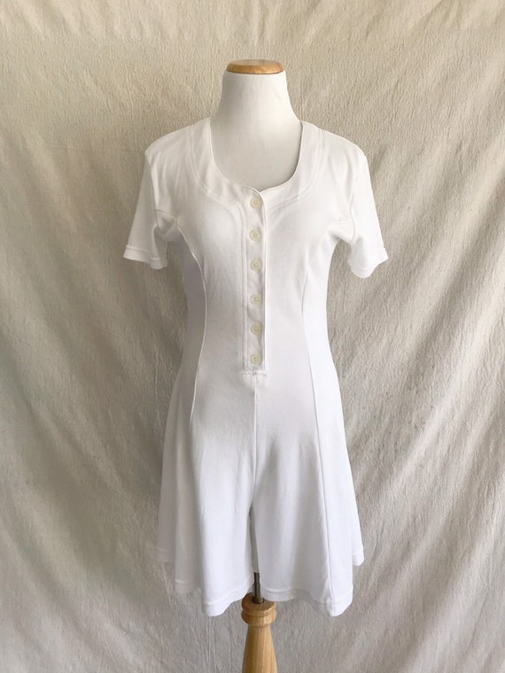 BLANCHE - romper jersey knit white play suit