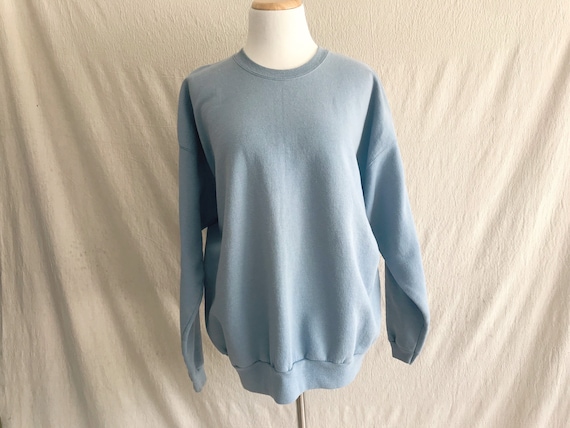 AZURE - sweatshirt cozy vintage hanes in dusty blue