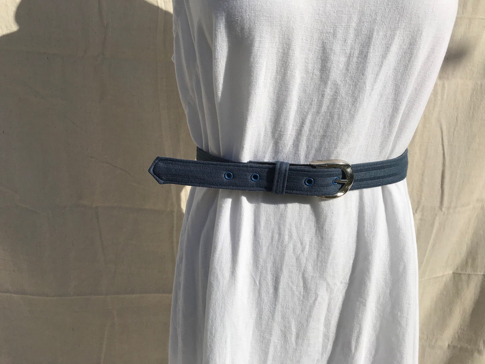 blue fabric belt