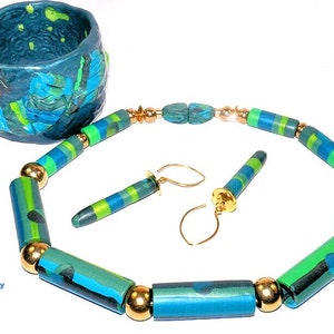 Polymer Clay Jewelryset WATERWORLD image 1