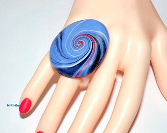 Polymer Clay Ring *WHIRLWIND*