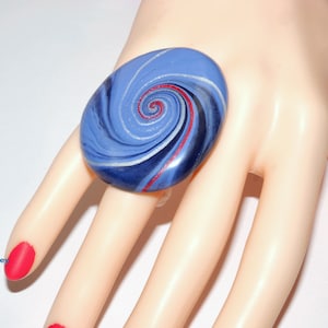 Polymer Clay Ring WHIRLWIND image 3