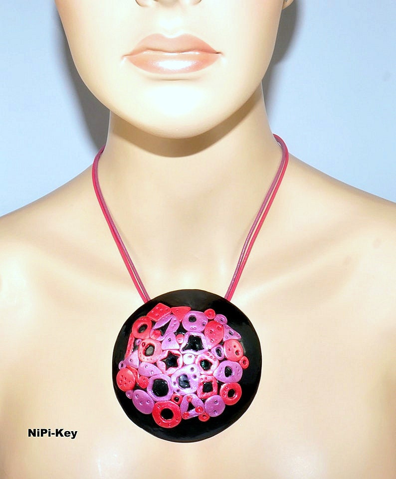 Polymer Clay necklace GIANTPLATE image 2