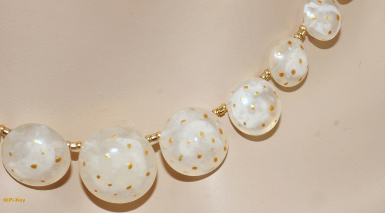 unique graceful set in white Jewelry set GOLDP\u00dcNKTCHEN enchanting hand-painted feather-light transparent gold handmade high-quality shimmering