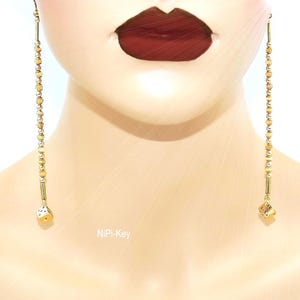Gorgeous long drop earrings. Unique with opal pearls and Swarovski crystals, swinging, lightweight. MY RAINBOW