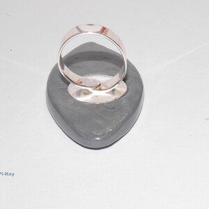 Polymer Clay ring GREY image 5