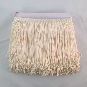 10 Yard Bolt-6&quot; IVORY CHAINETTE Fabric Fringe Lampshade Lamp Costume Trim