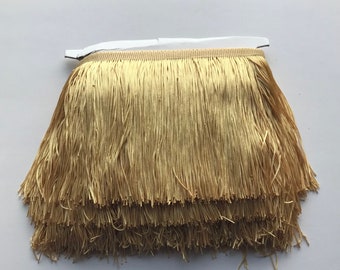 15cm GOLD CHAINETTE Stoff Fransen Lampenschirm Lampenschirm Verkleidung