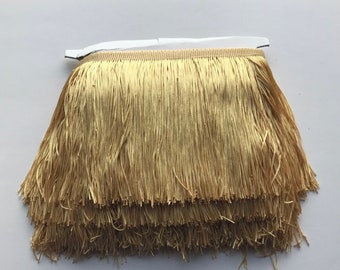 By the Yard-6" GOLD CHAINETTE Fabric Fringe Lampshade Lamp Costume Trim