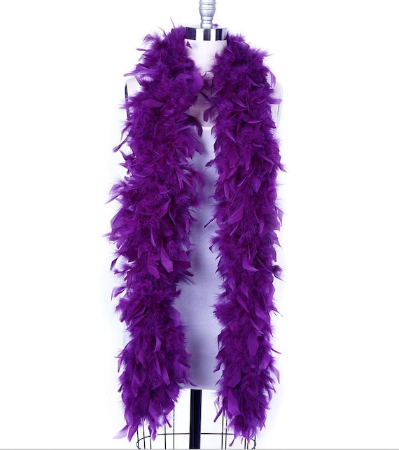 Thick 120g Chandelle Feather Boa PURPLE 6 ft Costume/Craft Making