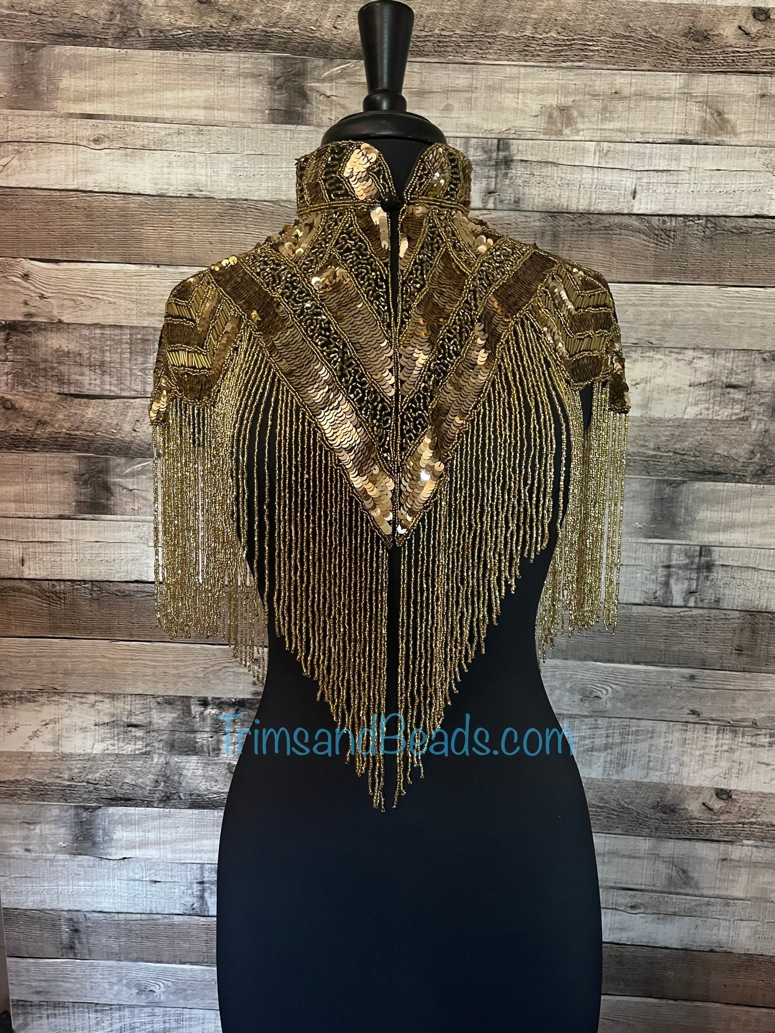 gold fringe crop top