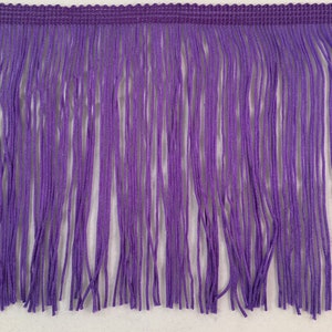 By Yard-6" PURPLE CHAINETTE Fabric Fringe Lampshade Lamp Costume Trim