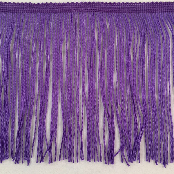 By Yard-6" PURPLE CHAINETTE Fabric Fringe Lampshade Lamp Costume Trim