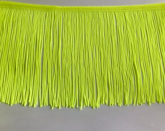 6 &quot;NEON GELBE CHAINETTE Stofffransen-Lampenschirm-Lampen-Kostüm