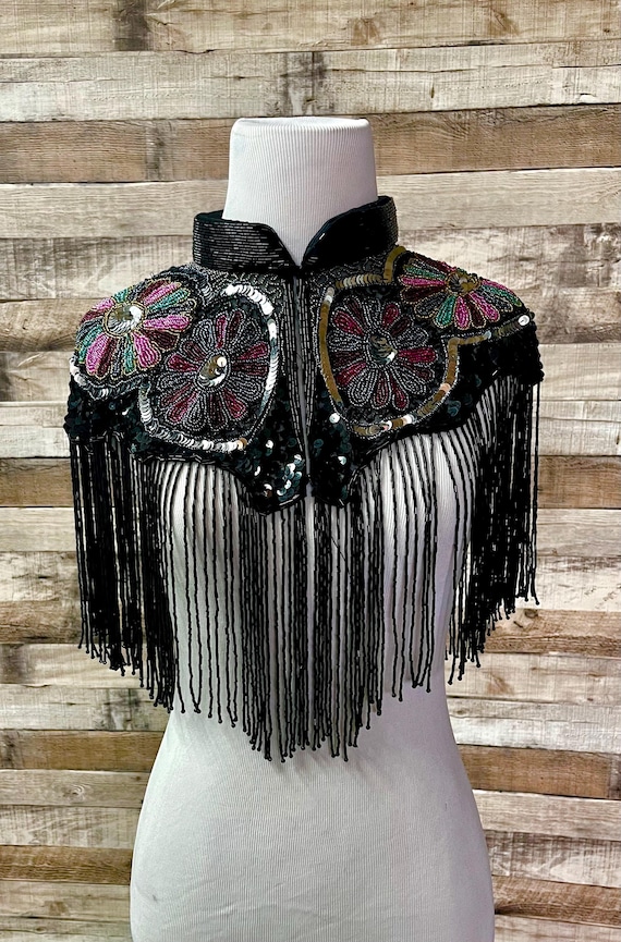 black beaded shawl