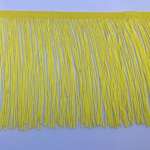 By the Yard-6&quot; YELLOW CHAINETTE Fabric Fringe Lampshade Lamp Costume Trim