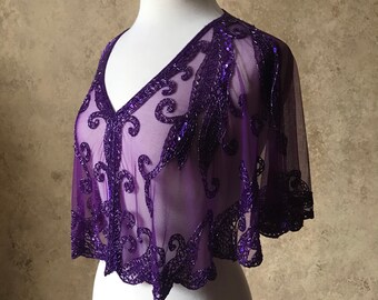 purple chiffon jacket