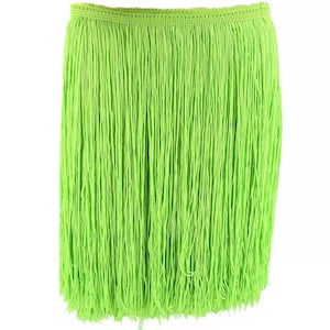 By the Yard-12&quot; NEON Green CHAINETTE Polyester Fabric Fringe Lampshade Lamp Costume Trim