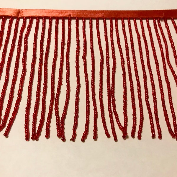 Red Bead Trim Etsy