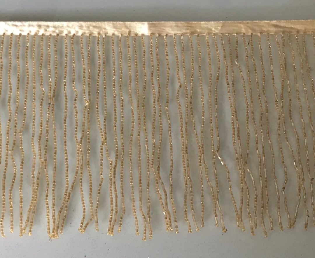 Perial Co 3-Glass Bugle Bead Lampshade Fringe Trim – Sold By The Yard