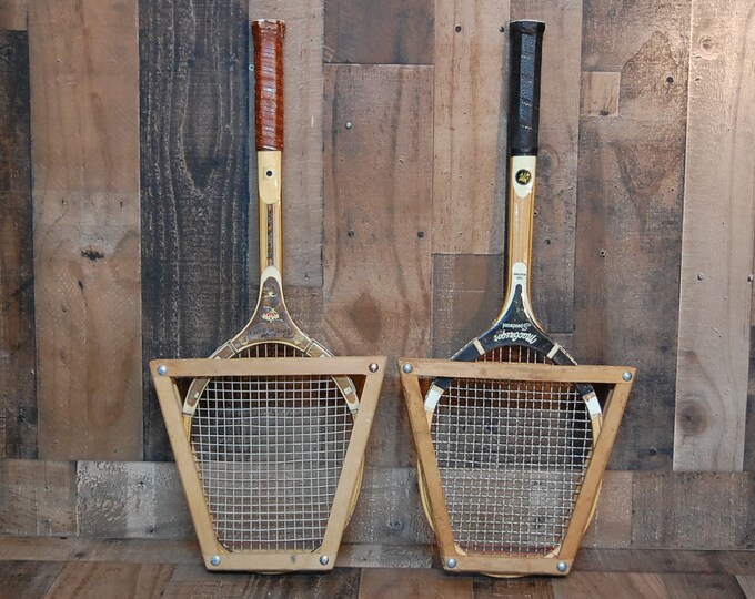 Vintage Wooden Tennis Rackets, Rod Laver, Macgregor Pair Wood ...