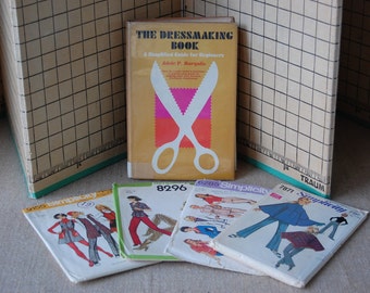 Vintage Dress Makers Book, Dress Patterns, Dress Makers Cutting Board Circa 1960's