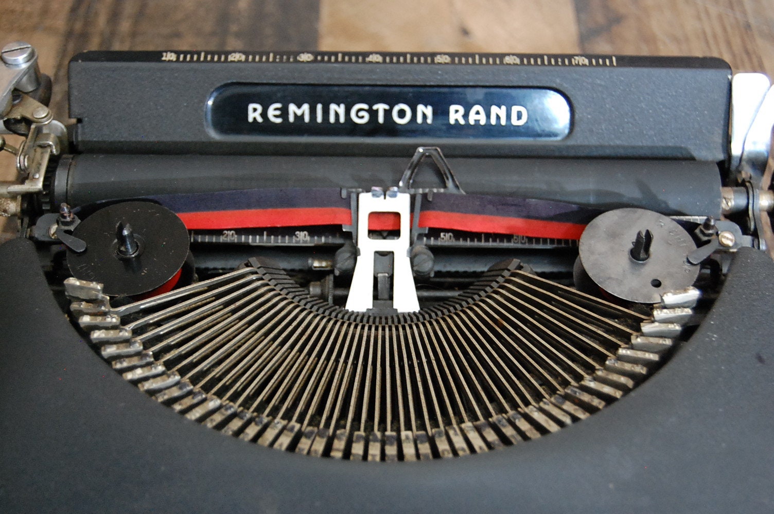 Vintage Remington Rand Deluxe Model 5 Typewriter, blackand