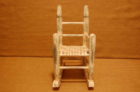 vintage wooden doll chair