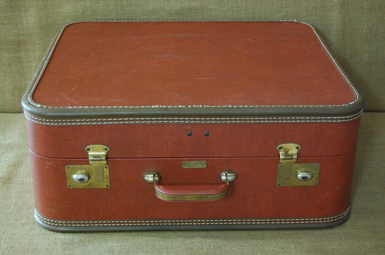 Vintage JC Higgins Luggage, Suitcase, 1950's Cool Vintage Color