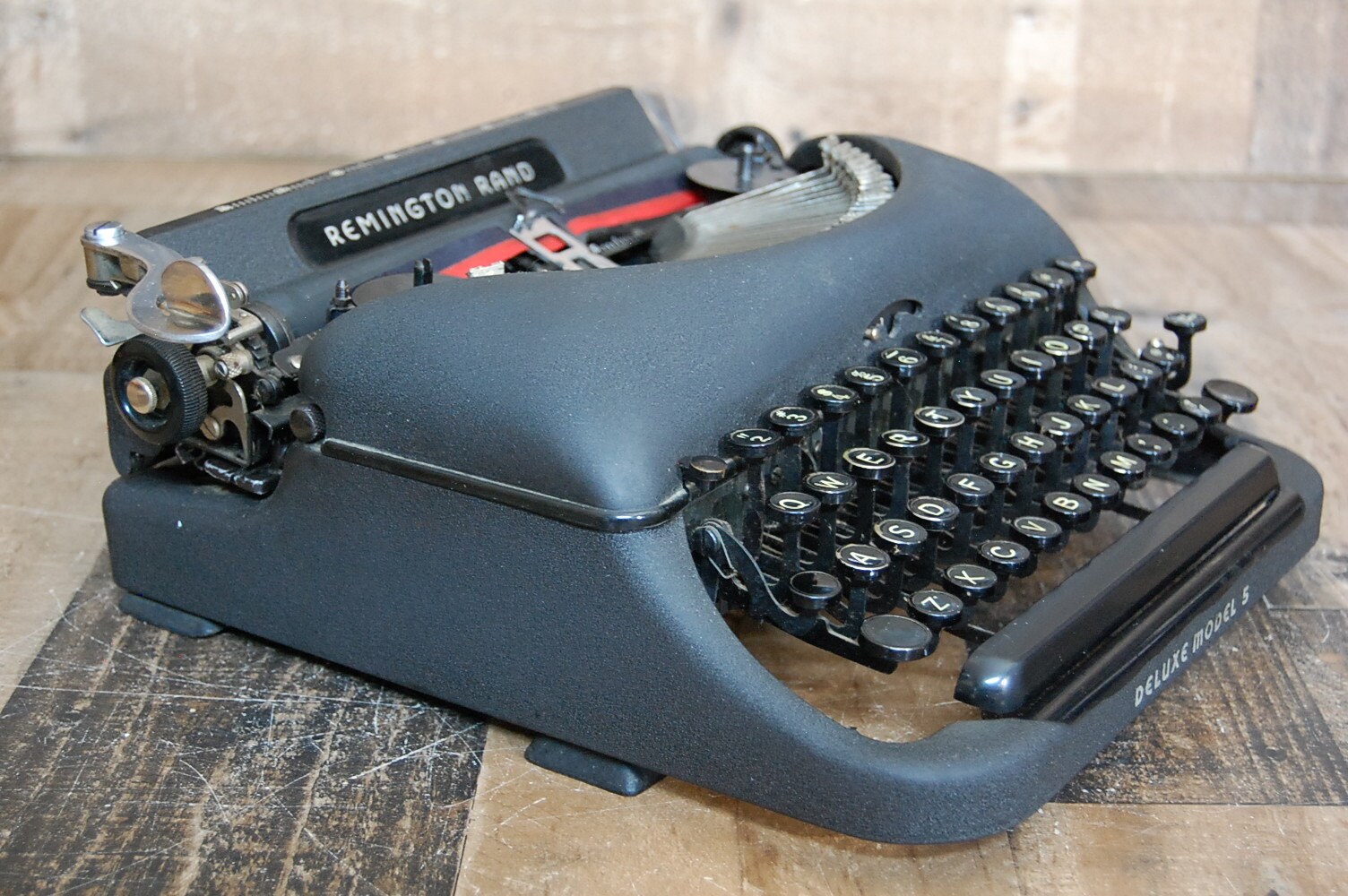 【ヴィンテージ】Remington Rand タイプライター デラックスモデル5 REMINGTON RAND Deluxe Model 5 Portable 1940s Vintage Typewriter | eBay