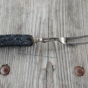 Vintage Bone, Antler Handle Knife Fork bild 1