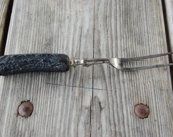Vintage Bone, Antler Handle Knife Fork