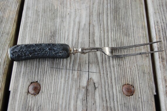 Vintage Bone, Antler Handle Knife Fork
