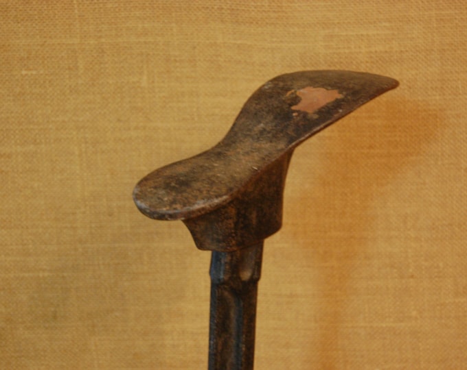 Vintage 1930's Cobbler's Shoe Horn, Antique Metal Cobbler's Shoe Horn