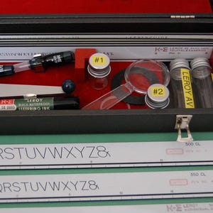 Vintage Drafting Lettering Set K&E Leroy Drafting Kit, Complete ...