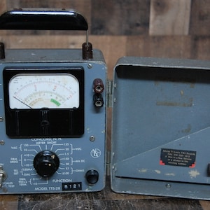 Vintage Electrical Meter, volt meter, amp meter, ohm meter in original metal case, very nice display condition. FREE SHIPPING