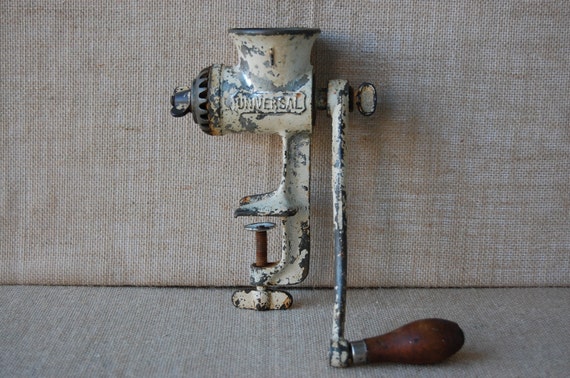 Vintage Industrial Meat Grinder, Large Table Mount Grinder, Sausage Grinder  Circa 1930's 