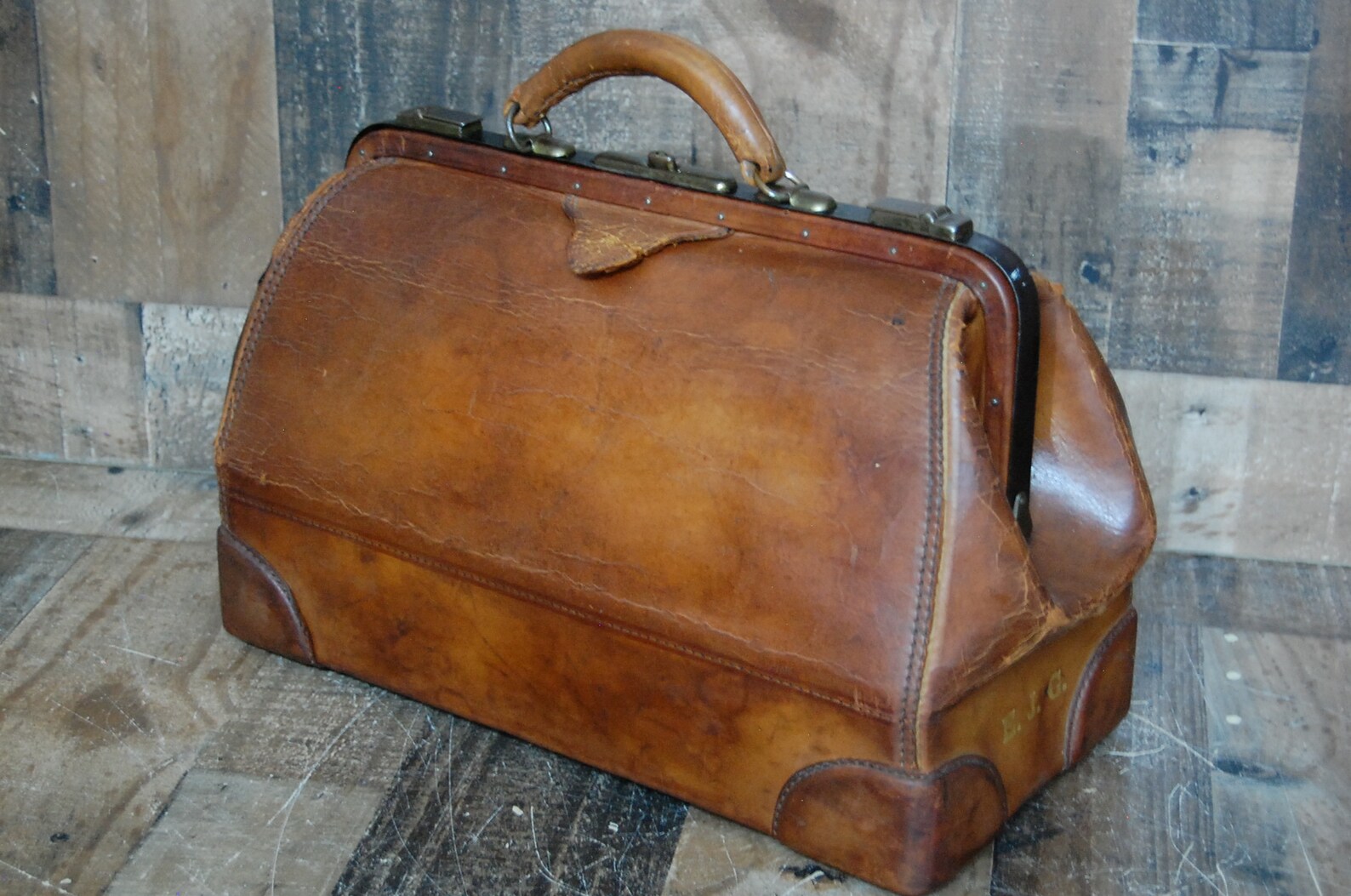 Vintage Doctors Bag Leather 1950's Doctors Bag With Etsy