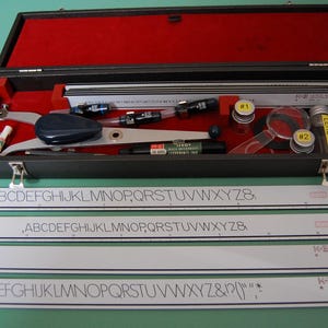 Vintage Drafting Lettering Set K&E Leroy Drafting Kit, Complete ...