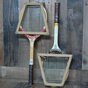 Vintage Pair of Wood Tennis Rackets, Wilson Rod Laver, Macgregor Tennis ...