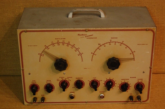 Vintage Heath kit TV Calibration Meter, vintage tv meter,vintage electronics, vintage industrial meter, vintage electronics meter,test meter